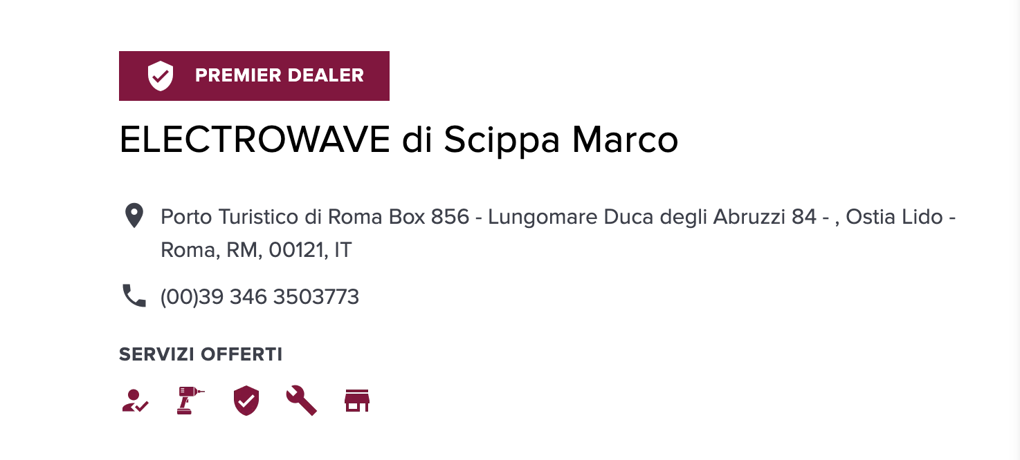 Centro assistenza ufficiale Raymarine Electrowave Italia